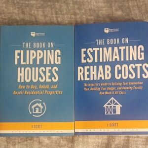 Blue and Yellow Real Estate Investment Books